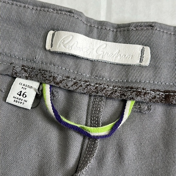 Robert Graham Men's Size 46 Gray Belgrade Classic Fit Shorts Flat Front NWT - Picture 5 of 13